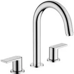 Hansgrohe Vernis Shape 3-Loch Waschtischarmatur mit Zugstangen-Ablaufgarnitur - chrom