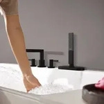 Hansgrohe Finoris 4-Loch Wannenrandarmatur mit sBox - schwarz matt