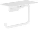 Hansgrohe AddStoris Papierrollenhalter mit Ablage - wei&szlig; matt