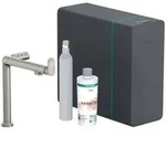 Hansgrohe Aqittura M91 SodaSystem 240, Ausziehauslauf, 1 Strahlart, Schlauchbox