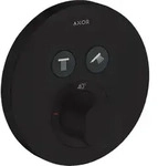 Axor ShowerSelect Round Thermostat Unterputz f&uuml;r 2 Verbraucher - schwarz matt