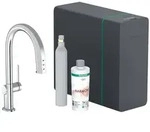 Hansgrohe Aqittura M91 SodaSystem 210, Ausziehauslauf, 1 Strahlart, Schlauchbox