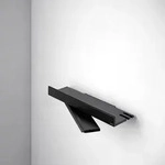KEUCO Black Selection Duschablage mit Glasabzieher - schwarz matt
