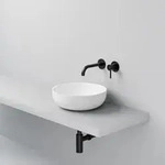 Steinberg Serie 440 Aufsatzwaschtisch rund Solid Surface - wei&szlig; matt