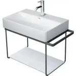 Duravit DuraSquare Metallkonsole wandh&auml;ngend 665 x 381mm - schwarz matt