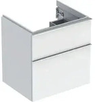 Geberit iCon Unterschrank f&uuml;r Waschtisch, mit zwei Schubladen, 60cm - wei&szlig;/chrom