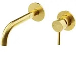 Steinberg Serie 100 Waschtisch-Wand-Einhebelmischer - brushed gold