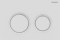Geberit 115085011, Geberit Omega20 WC-Bet&auml;tigungsplatte f&uuml;r 2-Mengen-Sp&uuml;lung