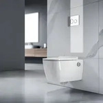 TECE TECEloop WC-Bet&auml;tigungsplatte f&uuml;r Zweimengentechnik, Kunststoff - chrom