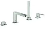 GROHE Plus 4-Loch-Einhebel-Wannenkombination - supersteel