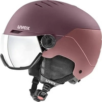 UVEX wanted visor - Skihelm mit Visier bramble - antique rose mat...