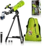 Bresser Junior 8850610 - Teleskop 70/400 mit Rucksack Kinderteleskop...