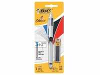 BIC Mehrfarb-Druckkugelschreiber 4 Colours 3+1 HB 1Stift + 12 Bleiminen