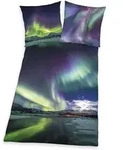 Herding 4459257050 - Young Collection Polarlicht Bettw&auml;sche-Set Cotton Mehrfarbig 80