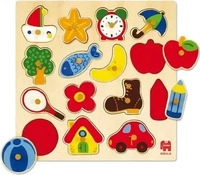 Goula D53023 - Holzpuzzle: Silhouetten 15 Teile / JUMBO / Spiel