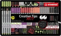 STABILO Filzstift & Fineliner Multi-Liner-Set - Creative Tips - ARTY 30er Metalletui