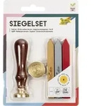 Folia Siegel Set inkl. Holzgriff 2x Siegelmotiven 3x Siegelwachs / Folia
