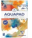 Aquarellblock Goldline Aquapad A4 geleimt 50 Blatt wei&szlig; 300g mittlere K&ouml;rnung / Quo
