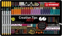 STABILO Filzstift & Fineliner Multi-Liner-Set - Creative Tips - ARTY 50er Metalletui