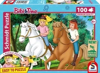 Schmidt Spiele Schmidt 56543 - Bibi & Tina Sommerausritt Puzzle mit Poster 100 Teile