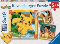 Ravensburger Spieleverlag Kinderpuzzle 3x49 Teile - Pok&eacute;mon - Pok&eacute;mon