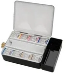 Schmincke Horadam Aquarell Metallkasten 8 x 1/2 N&auml;pfchen mit Wassertank /...