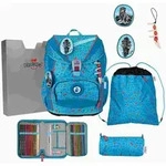 DerDieDas Schulranzen Set ErgoFlex Light Superflash Schulranzen Set 5tlg Blue Ice /
