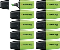STABILO Textmarker BOSS MINI Naturevibes 10er Set schlammgr&uuml;n