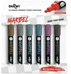 MARBEL Set mit 6 Universalmarkern Acrylfarben Rundspitze medium 4mm...