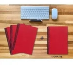 A 4 Notizbuch - Set 3+1 gratis Luxury 80 Seiten ROT JUPITER GLITTER-OPTIK...
