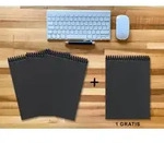 A 4 Notizblock - Set 3+1 gratis Luxury 80 Seiten SCHWARZ ONYX GLITTER-OPTIK...