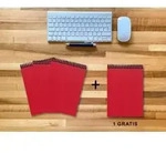 A 5 Notizblock - Set 3+1 gratis Luxury 80 Seiten ROT JUPITER GLITTER-OPTIK to...
