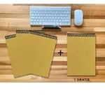 A 4 Notizblock - Set 3+1 gratis Luxury 80 Seiten GOLD GMUND SHIMMER kariert...