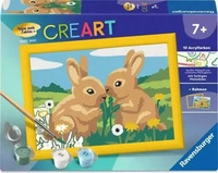 Ravensburger Spieleverlag CreArt Malen nach Zahlen Kinder - Hasenfreunde