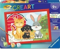 Ravensburger Spieleverlag CreArt Malen nach Zahlen Kinder - Pfotenbande