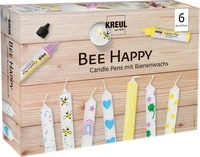 KREUL Candle Pen 6er Set Bee Happy Kerzen verzieren und bemalen