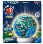 Ravensburger Spieleverlag 3D Puzzle-Ball Nachtlicht Erde mit Tiermotiven