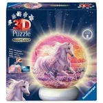 Ravensburger Spieleverlag 3D Puzzle-Ball Nachtlicht Pferde am Strand