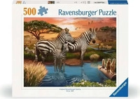 Ravensburger Spieleverlag Erwachsenenpuzzle 500 Teile - Zebras am Wasserloch
