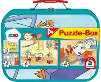 Schmidt Spiele Bobo Siebenschl&auml;fer Puzzle-Box 2x26 2x48 Teile im Metallkoffer