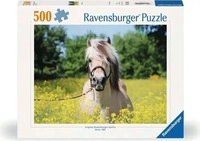 Ravensburger Spieleverlag Erwachsenenpuzzle 500 Teile - Pferd im Rapsfeld