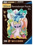 Ravensburger Spieleverlag WOODEN Puzzle - Angel & Stitch - konturgeformtes Holzpuzzle