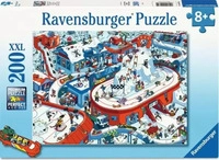 Ravensburger Spieleverlag Kinderpuzzle 200 XXL Teile - Trubel im Winterdorf