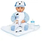 Small foot 2736 - Puppe Benno mit wei&szlig;/blauem Zubeh&ouml;r Weichk&ouml;rper-Puppe 40cm /