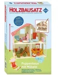 PEBARO 880 - Holzbausatz Puppenhaus mit M&ouml;beln 11+241 Teile Holzkonstruktion zum