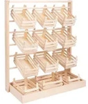 Small foot 7035 - Verkaufsstand Kaufladen Marktstand Holz 13-teilig Ma&szlig;e: 60x24x67cm