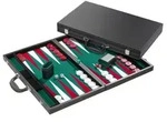 Philos 1715 - Backgammon gr&uuml;n Turnier Kunstleder