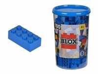 Simba 104118906 - Blox Steine in Dose Konstruktionsspielzeug 100 blau