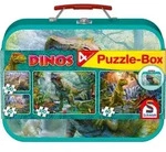 Dinos Puzzle-Box 2 x 60 2 x100 Teile im Metallkoffer / Schmidt Spiele GmbH / Spiel