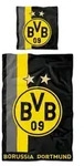 BVB 16802500 - BVB Bettw&auml;sche mit Streifenmuster 135 x 200 cm Borussia...
